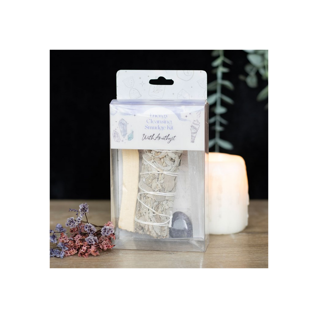Smudge Kit with Amethyst Crystal