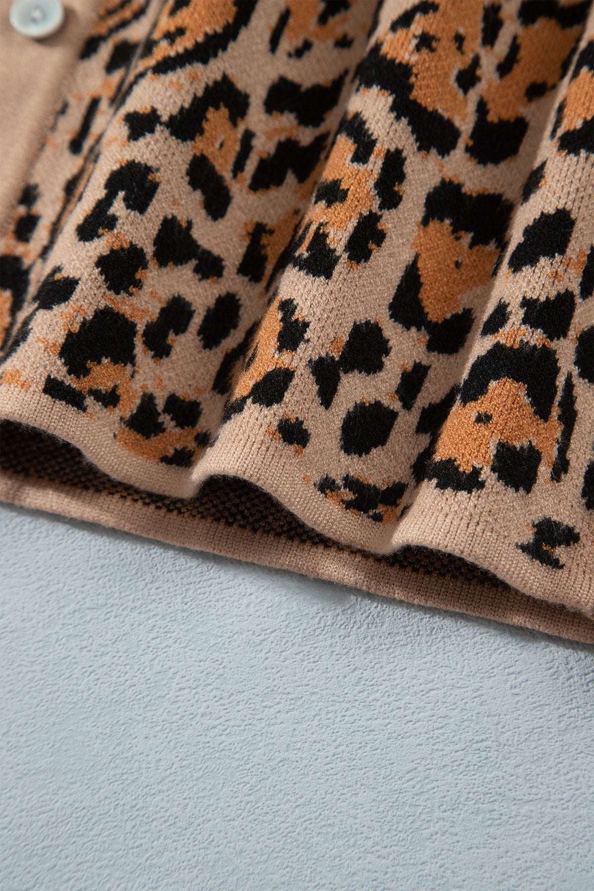 Brown Leopard Print Button-Up Cardigan Long Sleeve Cardigans 🇺🇸