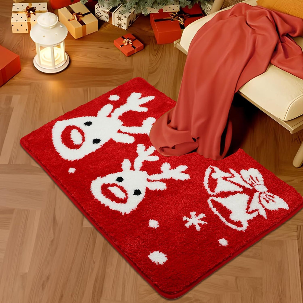 Christmas Cashmere Carpet Bathroom Absorbent Non-slip Mat 🇨🇳