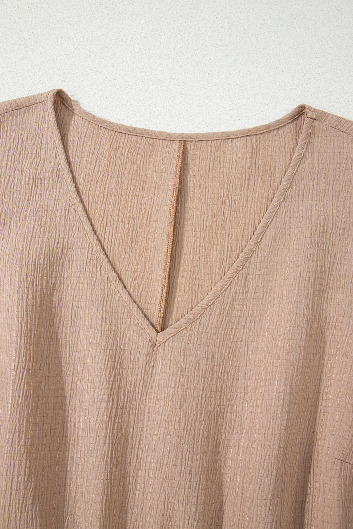 Dark Khaki Plus Size Textured Ruffled Short Sleeve Dress 🇺🇸