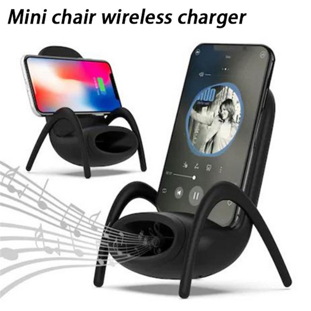 Portable Mini Chair Wireless Charger Desk Mobile Phone Holder Wireless Charger 10W Fast Charge Special Gift. 🇨🇳