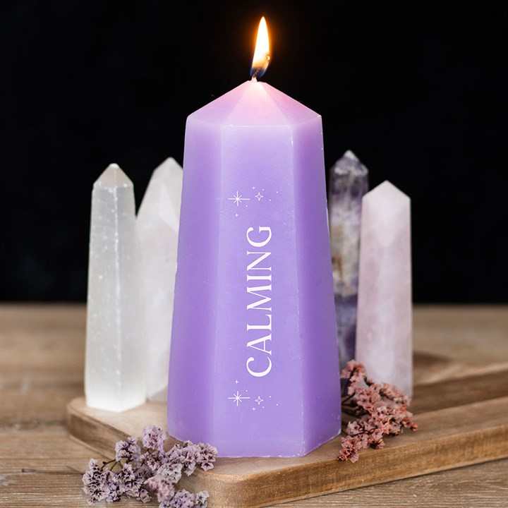Calming Crystal Candle with Rough Amethyst 🇬🇧