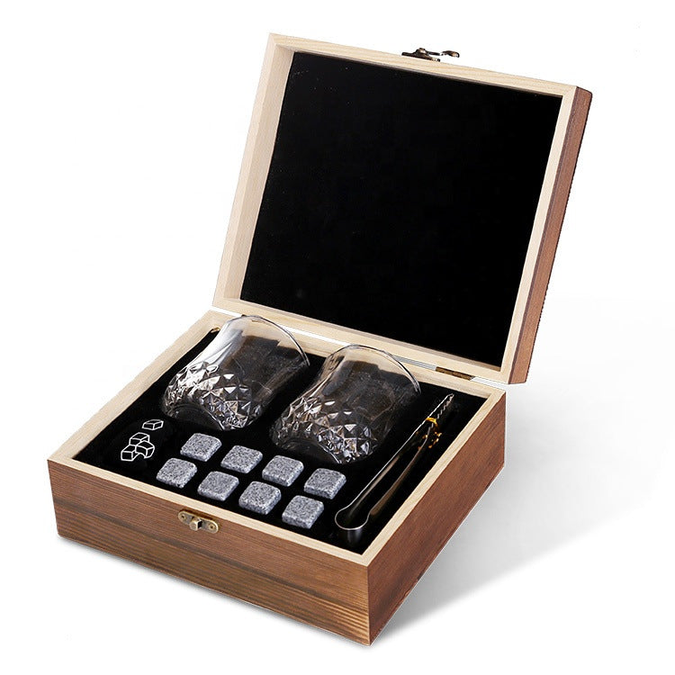 Whisky Stone Whisky Stones Glass Wooden Gift Box 🇨🇳