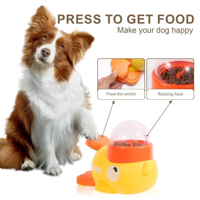Dog Puzzle Feeder Interactive Pet Food Treat Dispenser Cartoon Duck Design Anti-slip Pets Automatic Feeder Toys For Dog Training Pet Products 🇨🇳