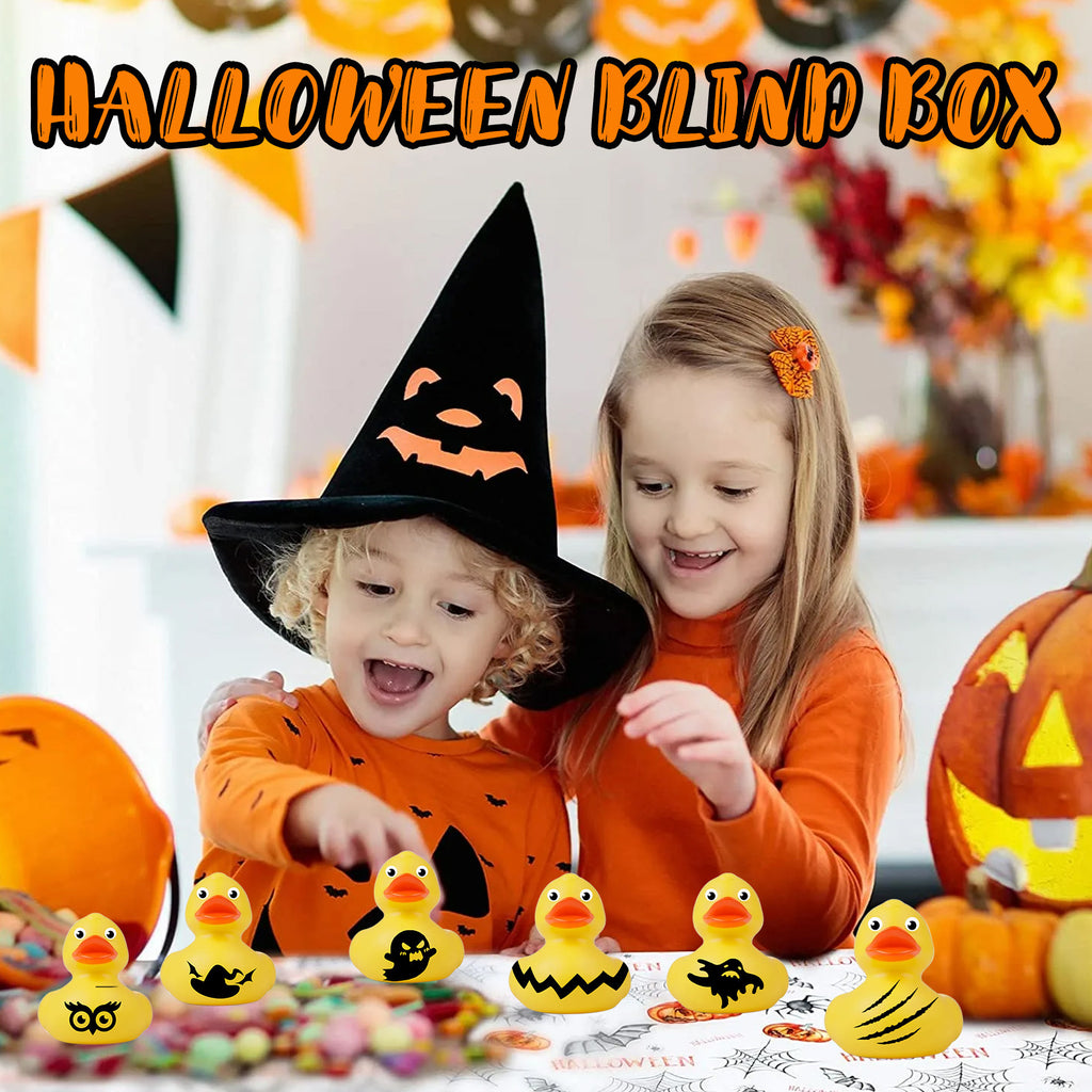 Dowmoo Halloween Duck Blind Box Countdown 24 Grid Surprise Decoration Rubber Duck Blind Box Toy 🇨🇳