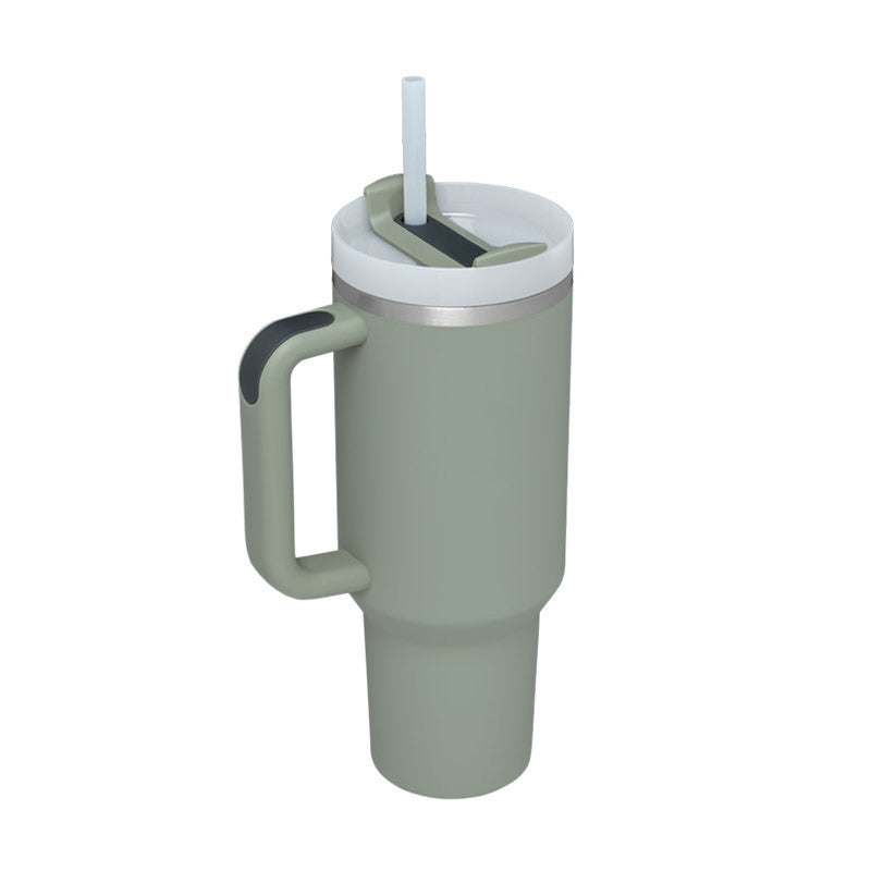 40 Oz Tumbler With Handle Straw Insulated, Stainless Steel,Spill Proof, Vacuum insulated With Lid Tapered 🇨🇳
