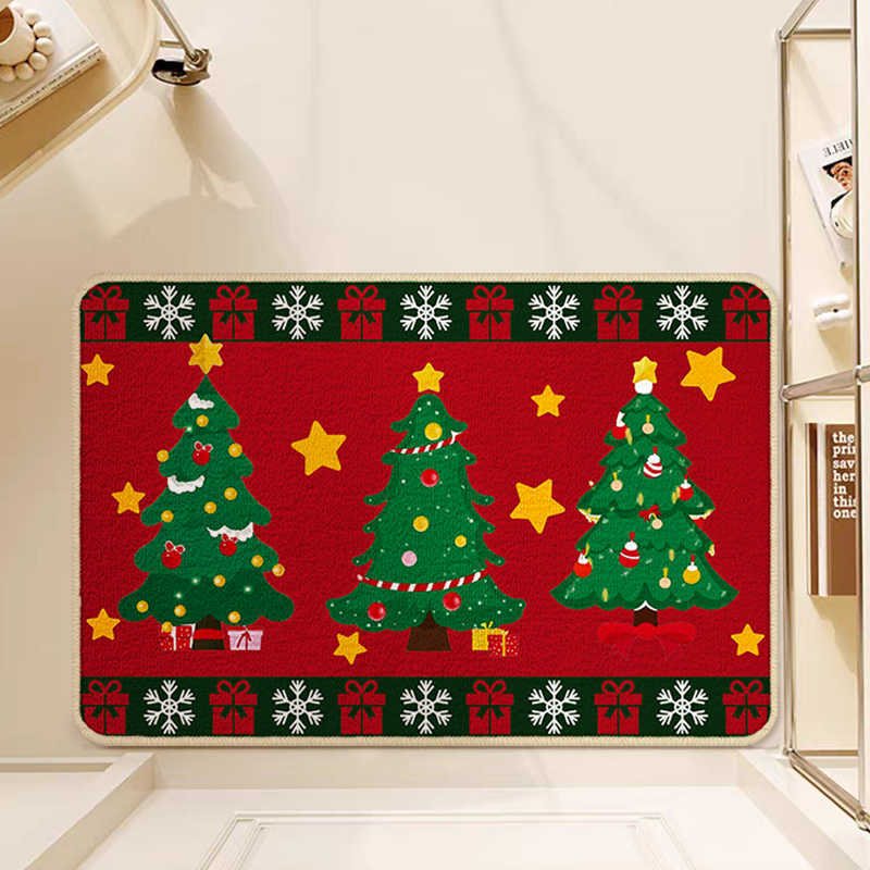 Cartoon Christmas Decorative Foot Mat Home 🇨🇳