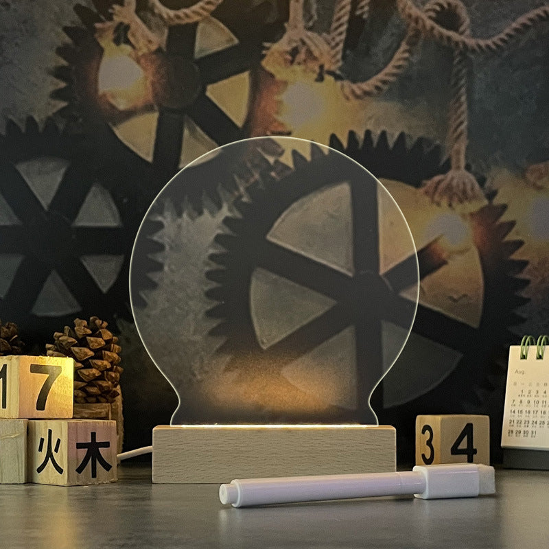 Creative Note Board Led Night Light USB Message Board Light With Pen Gift Decoration Night Lamp 🇨🇳