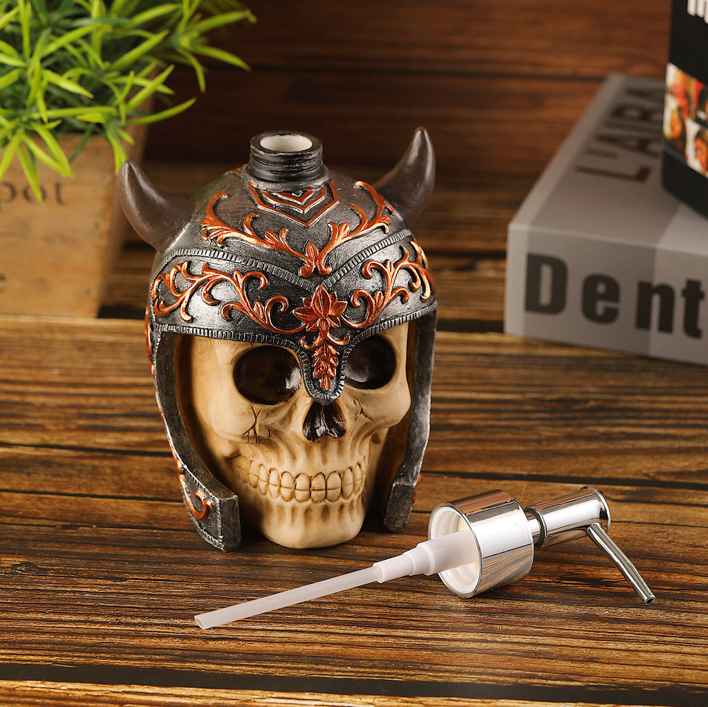 Retro Viking Skull Resin Liquid Dispensing Bottle 🇨🇳
