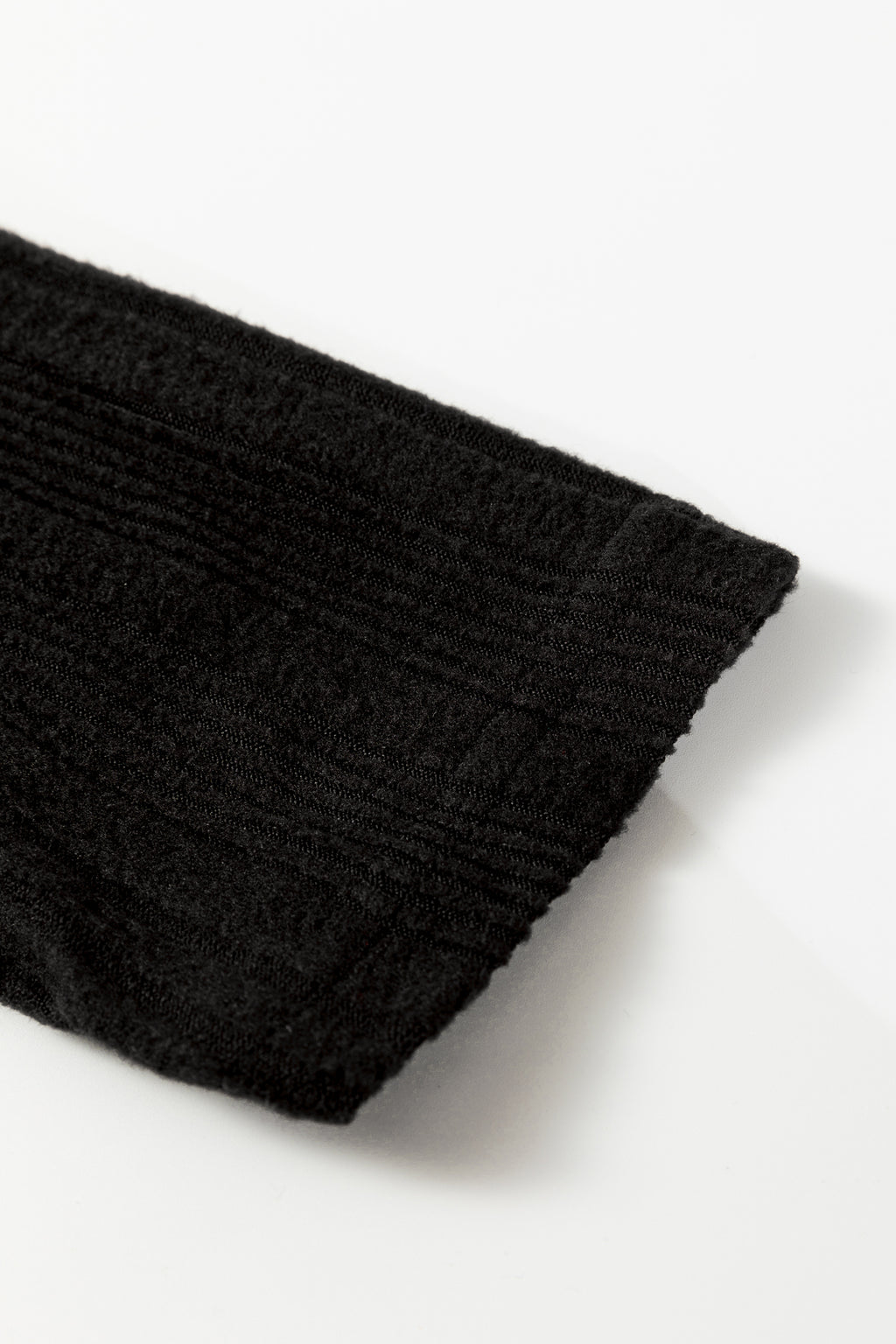 Black Ribbed Open Front Knitted Top with Pockets 🇺🇸