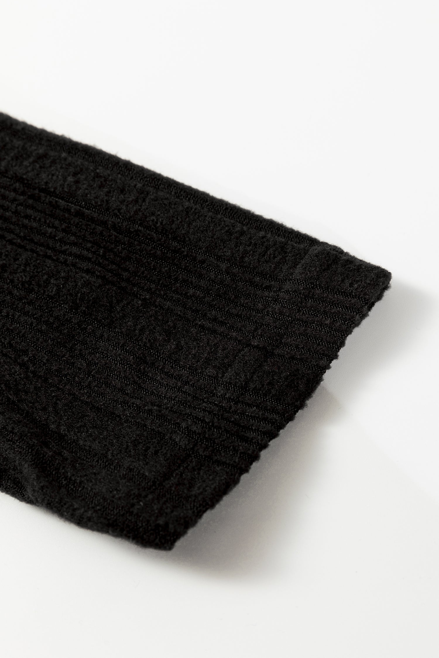 Black Ribbed Open Front Knitted Top with Pockets 🇺🇸