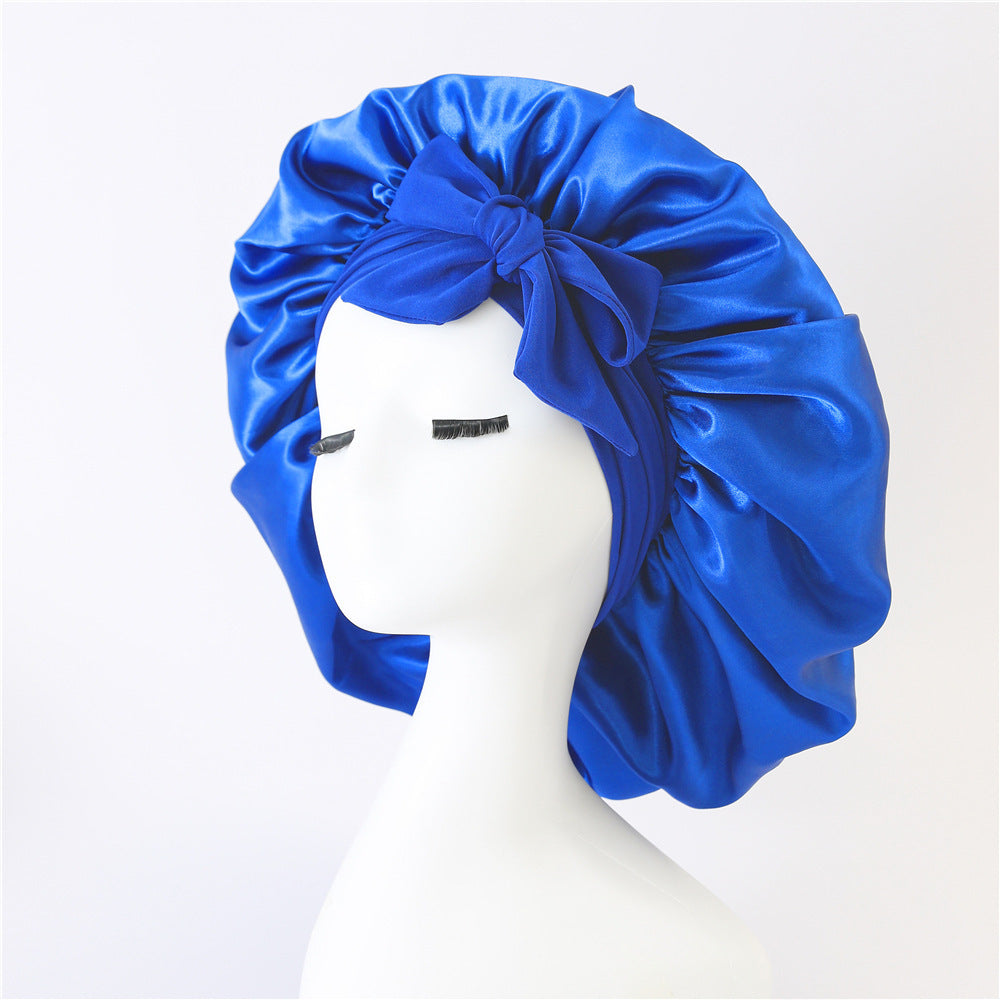 New Silk Bonnet For Sleeping Women Satin Bonnet Hair Bonnet Night Sleep Cap Scarf Wrap For Curly Hair With Tie Band For Curly Hair 🇨🇳