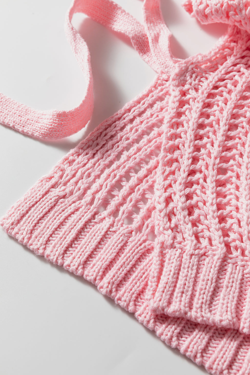 Pink Plus Size Open Knit Bow Tie Short Sleeve Sweater 🇺🇸
