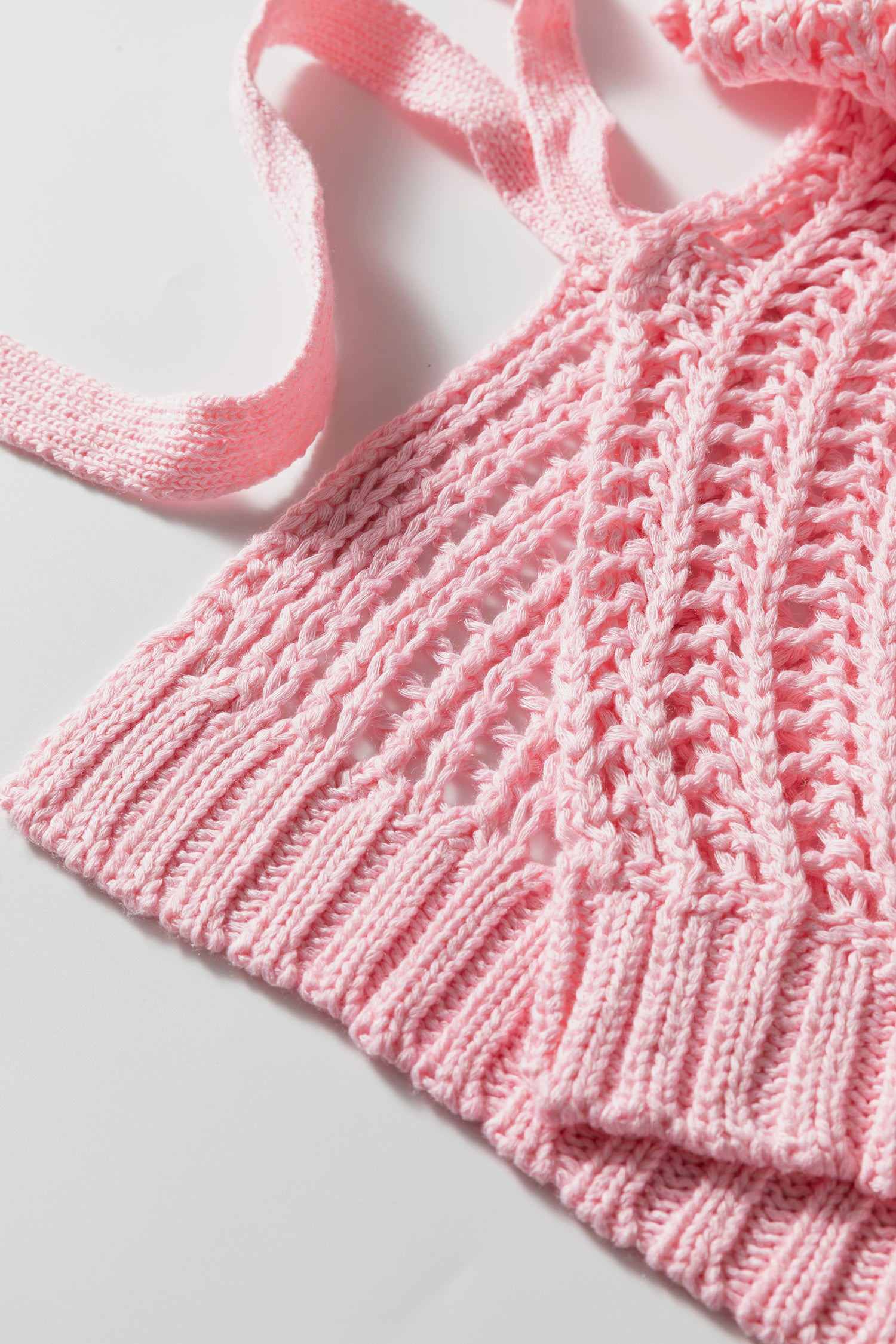Pink Plus Size Open Knit Bow Tie Short Sleeve Sweater 🇺🇸