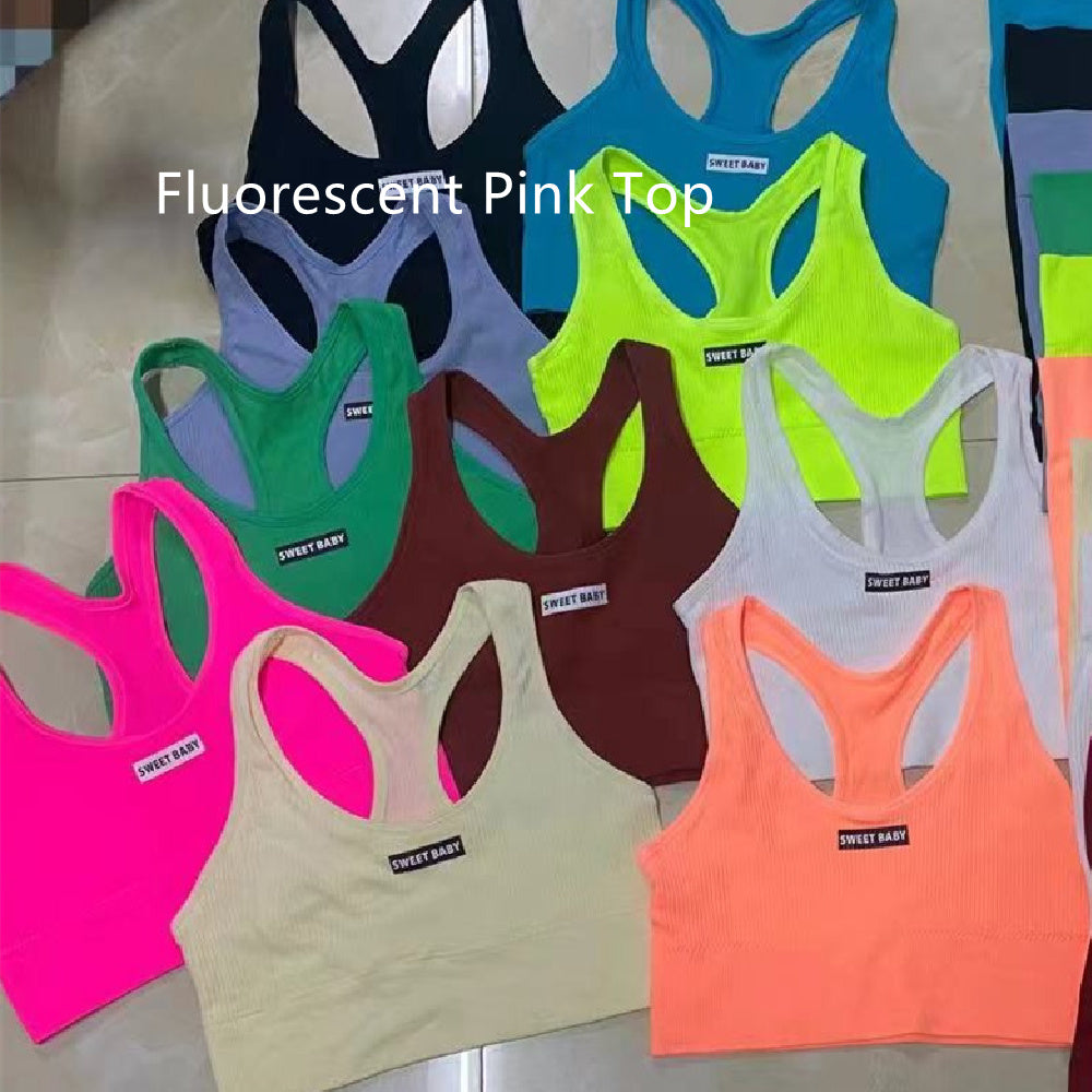 Sports Yoga Suit With Chest Pad Shockproof Beauty Back Hip Withdraw Stretch Sports Women's Shorts 🇨🇳