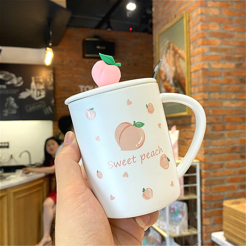 Love Mug With Lid Spoon Mug Ceramic  🇨🇳