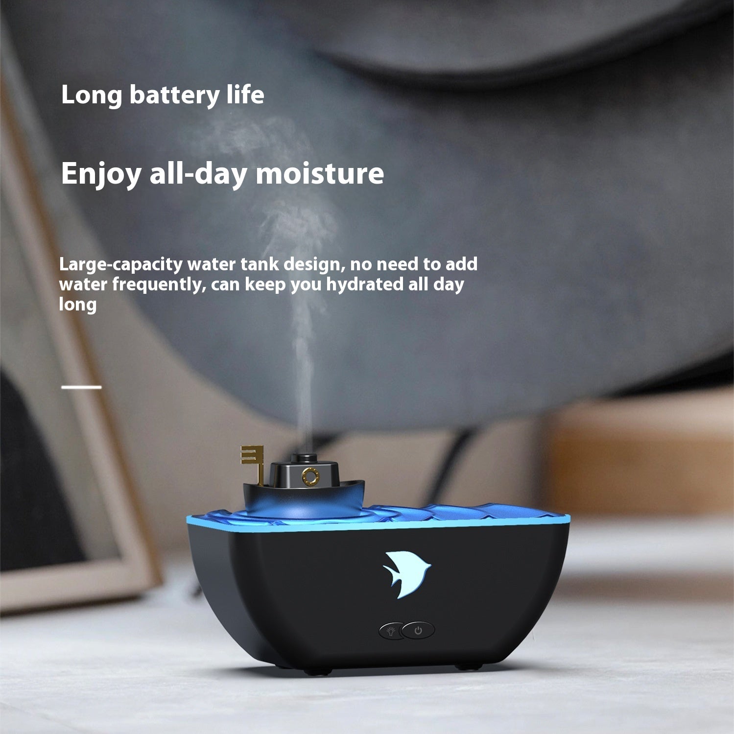 Ship Aroma Diffuser Gradient Colorful Night Lamp Humidifier 🇨🇳