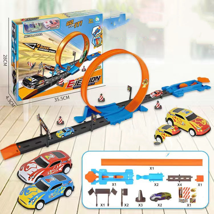 Alloy Racing Track Catapult Car Boy Car Track Kids Toy 🇨🇳