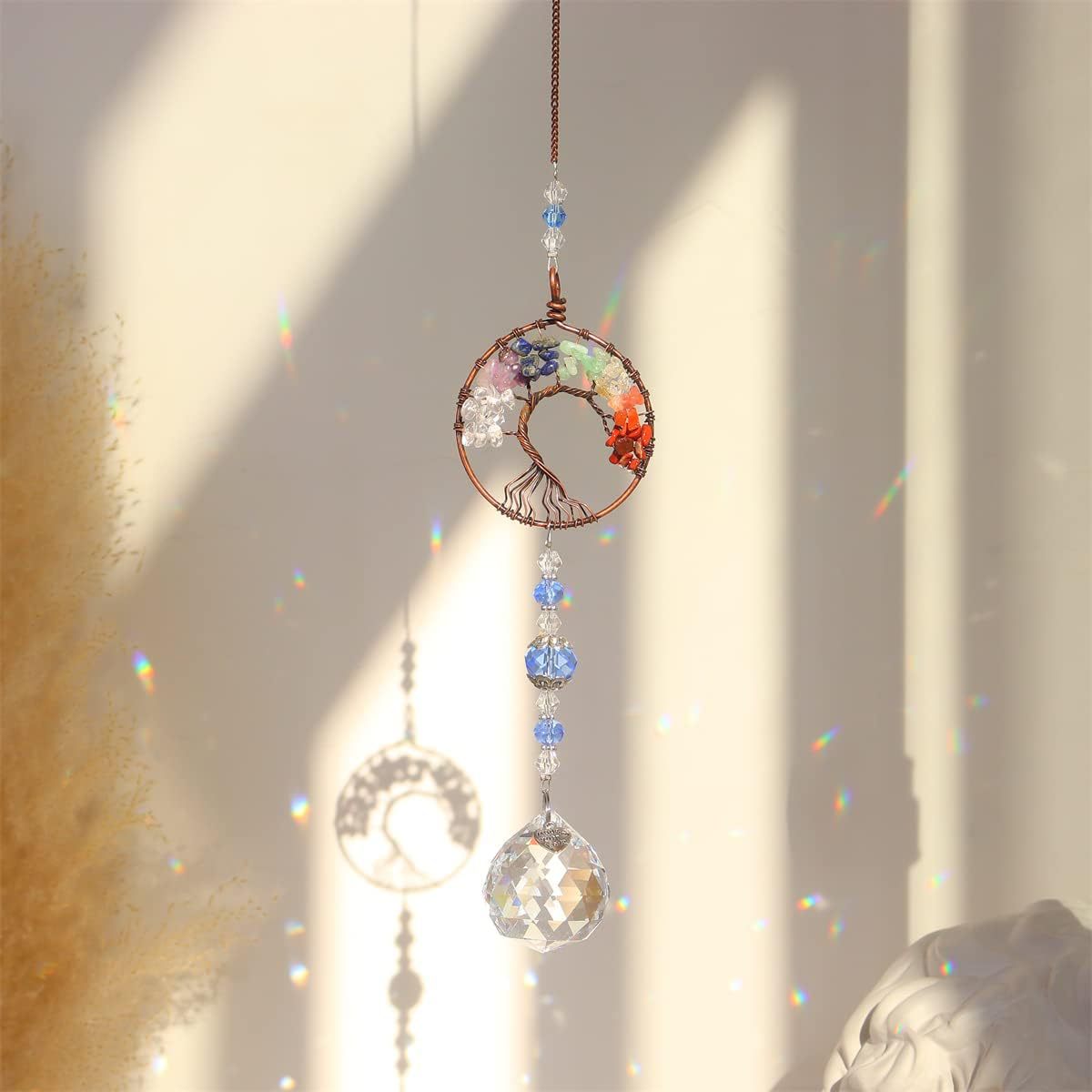 Crystal Sun Catcher Pendant Set The Tree Of Life 🇨🇳