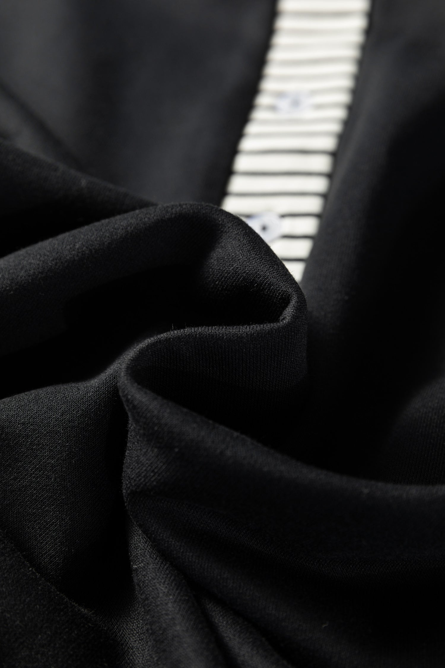 Black Plus Size Striped Cuffs Polo Collar Patchwork Long Sleeve Ruffle Hem Dress 🇺🇸