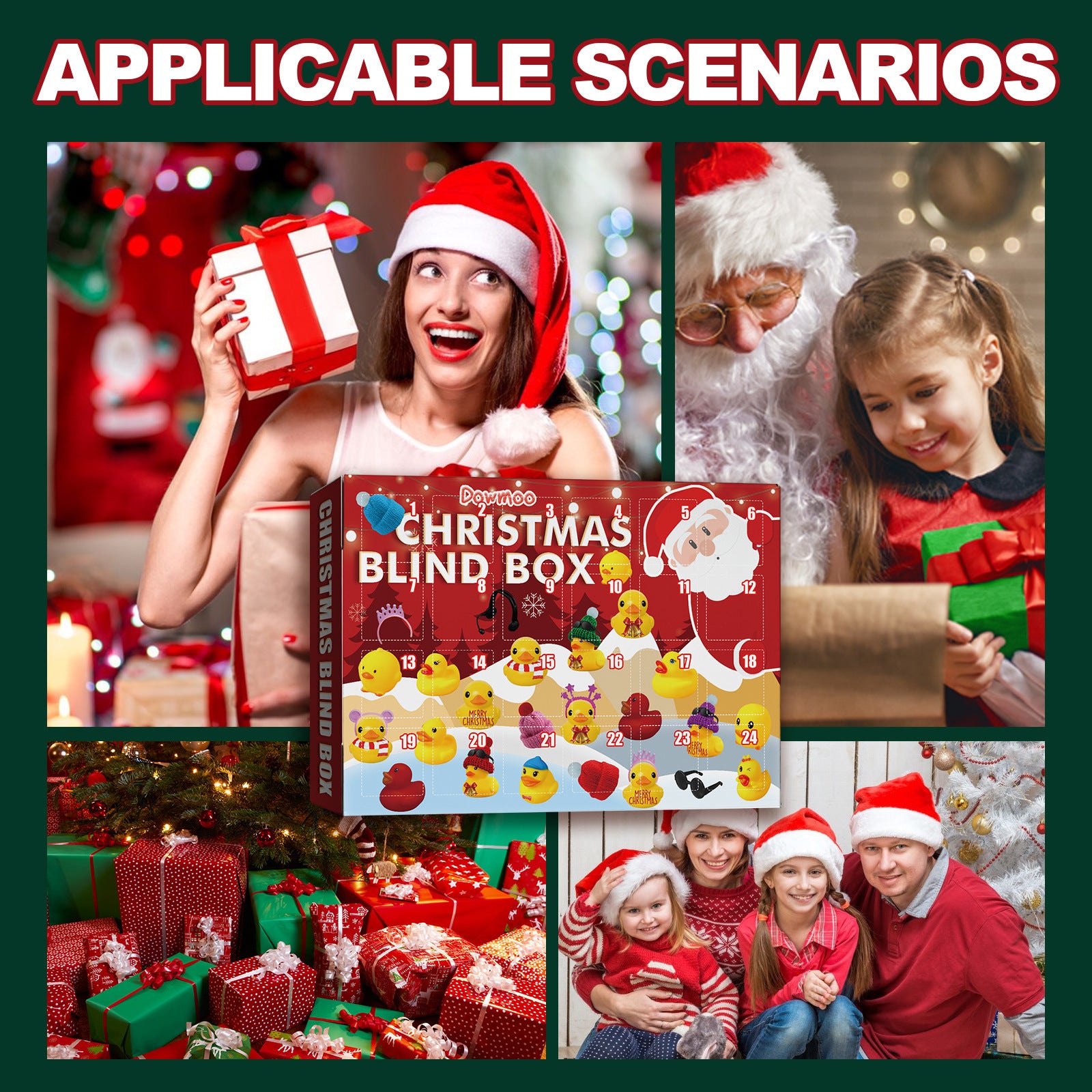 24 Days Countdown Christmas Advent Calendar Set Funny Ducks Bath Toy For Kids Animals Advent Calendar Christmas Xmas Gifts 🇨🇳