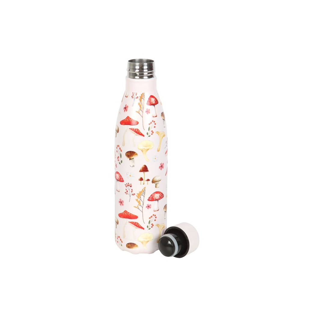 All Over Mushroom Print Metal Water Bottle 🇬🇧
