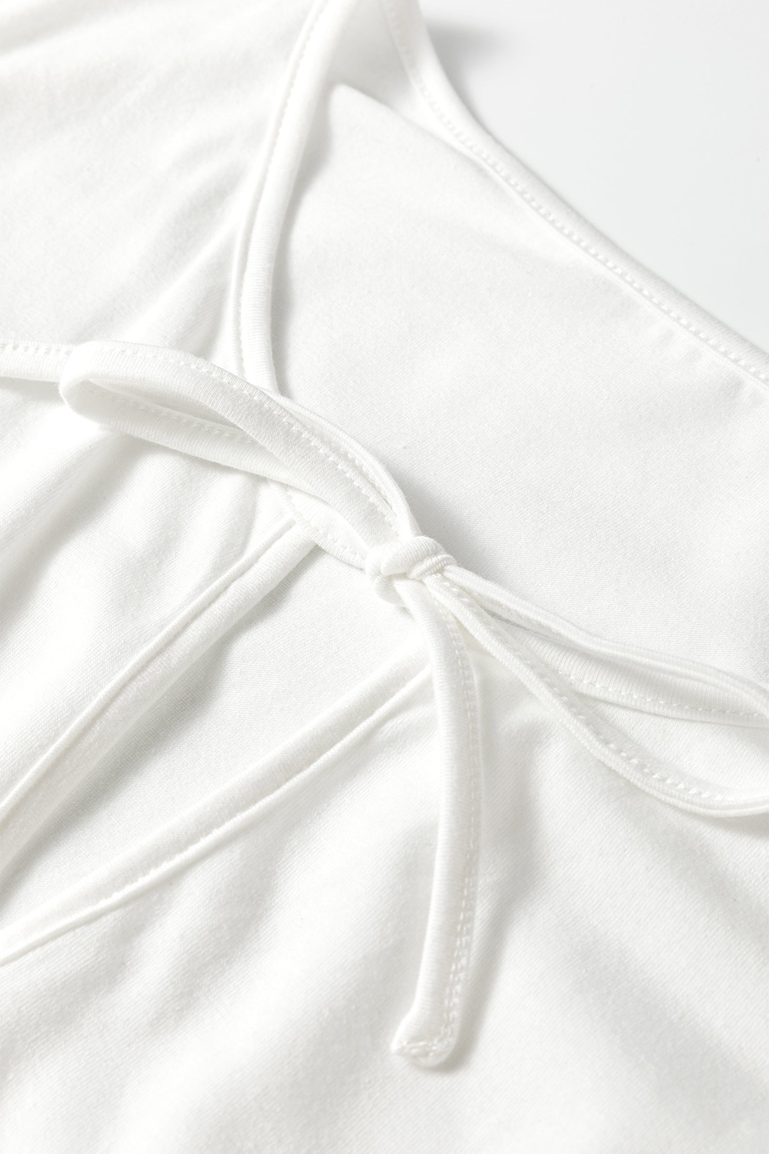 White Plus Size Solid Color Bow Tie Peplum Tank Top 🇺🇸