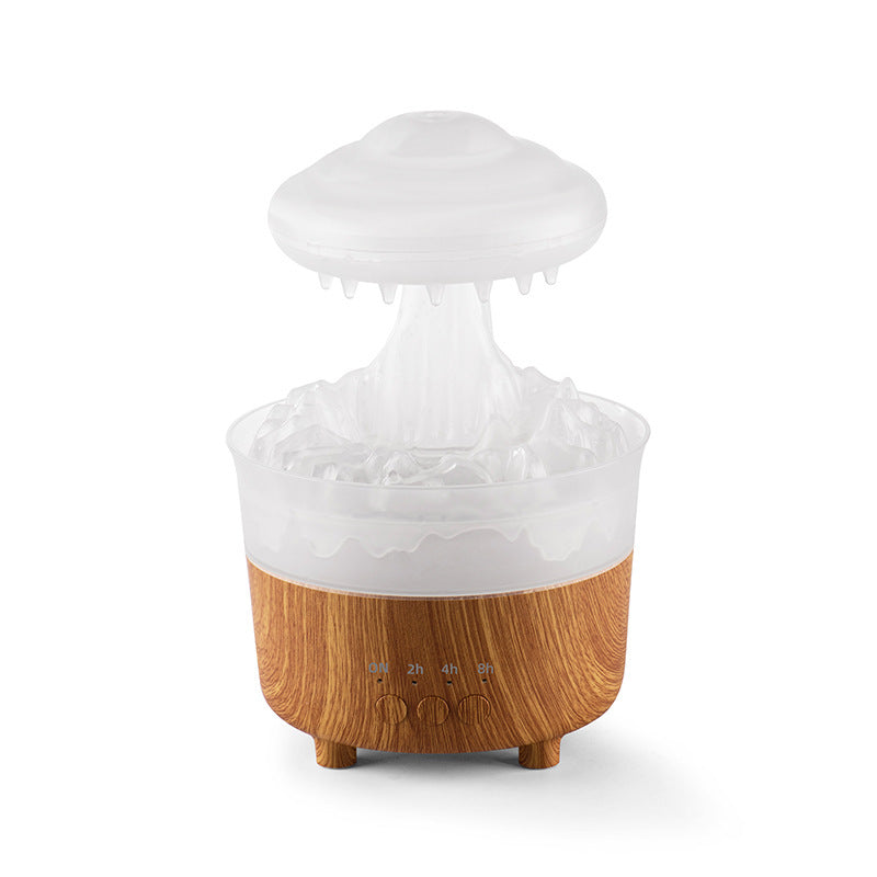Rain Cloud Night Light Humidifier With Raining Water Drop Sound And 7 Color Led Light Essential Oil Diffuser Aromatherapy 🇨🇳