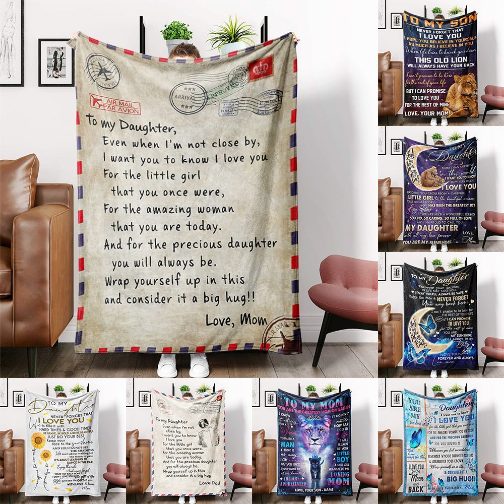 Envelope Blanket Sofa Blanket Airable Cover Message Letter  Flannel 🇨🇳