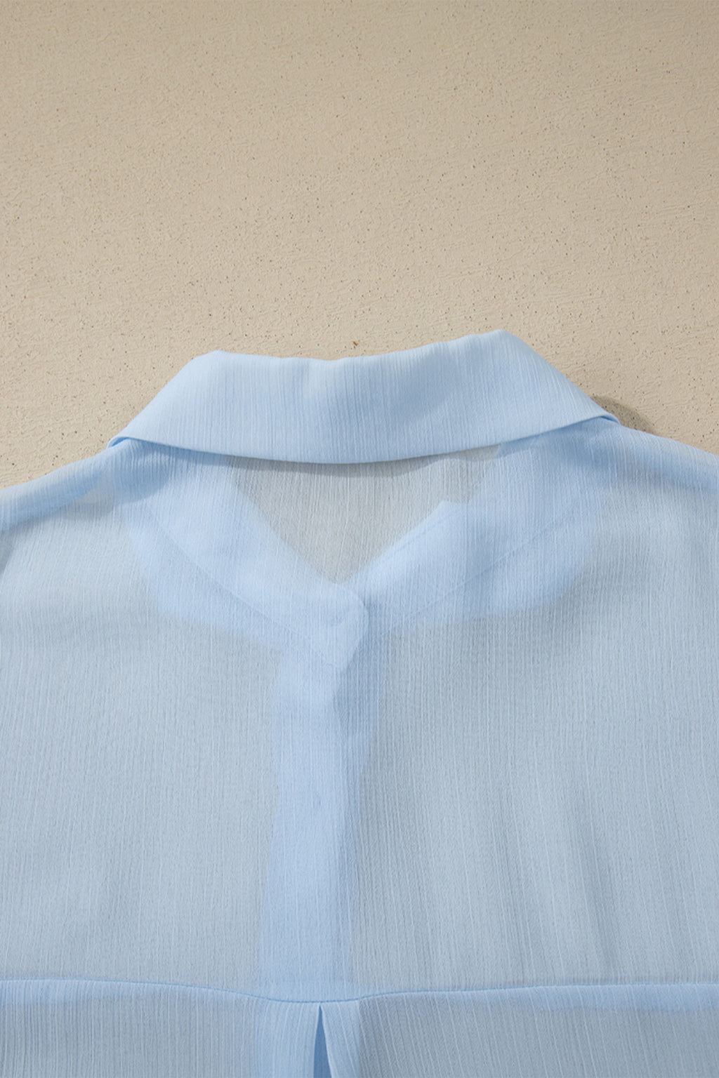 Beau Blue Sheer Tunic Shirt Drawstring Shorts 2pcs Swim Cover Up 🇺🇸