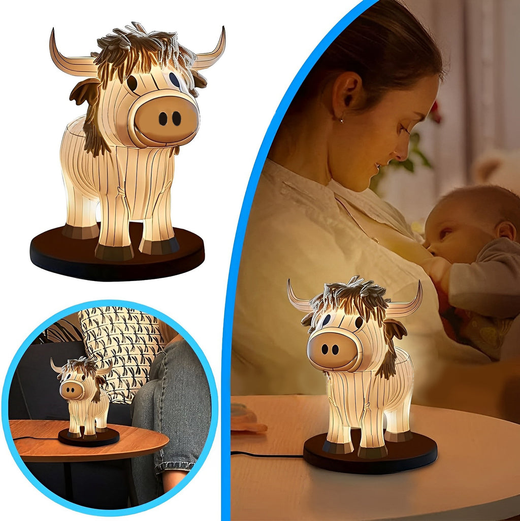 Home Cow Table Lamp Fun Cow Small Night Lamp 🇨🇳