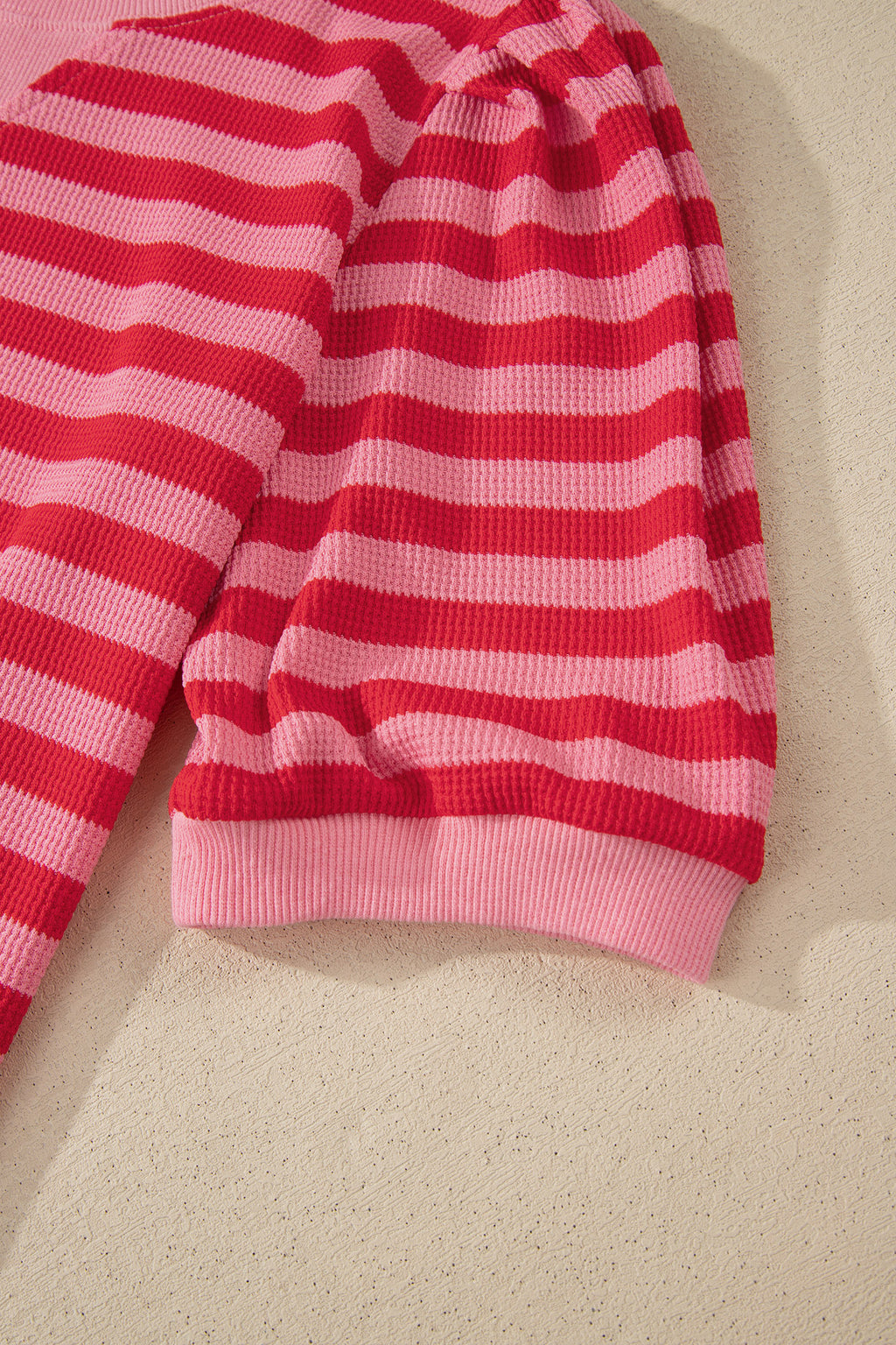 Red Stripe Puff Short Sleeve T Shirt Matching Shorts Set 🇺🇸