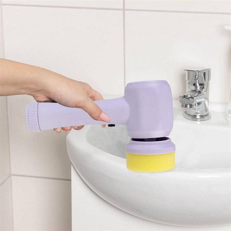 Electric Cleaning Brush 4 In 1 Spinning Scrubber Handheld Electric Cordless Cleaning Brush Portable 🇨🇳