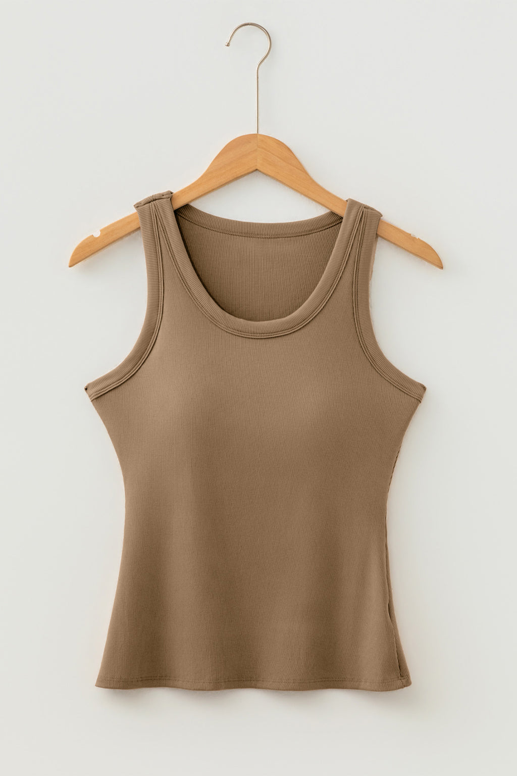 Black Slim Ribbed Padded Tank Top 🇺🇸