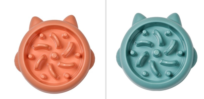 Pet Dog Cat Slow Feeder Bowls Anti Choking Slow Feeder Dish Bowl Home Dog Eating Plate Anti Gulping Bowl Supplies 🇨🇳