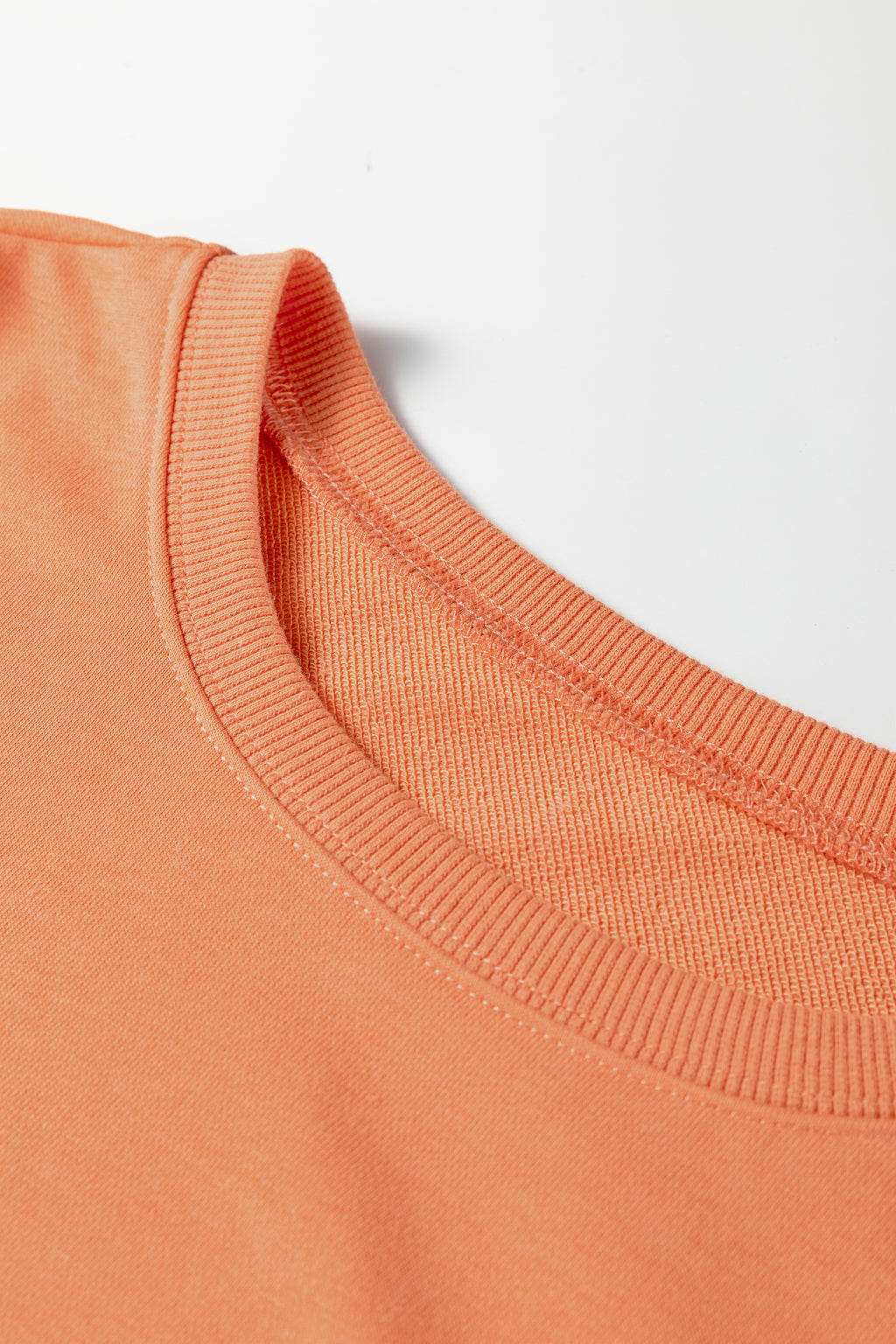 Grapefruit Orange Floral Bow Patched Exposed Seam Patchwork Slit Baggy Sweatshirt 🇺🇸