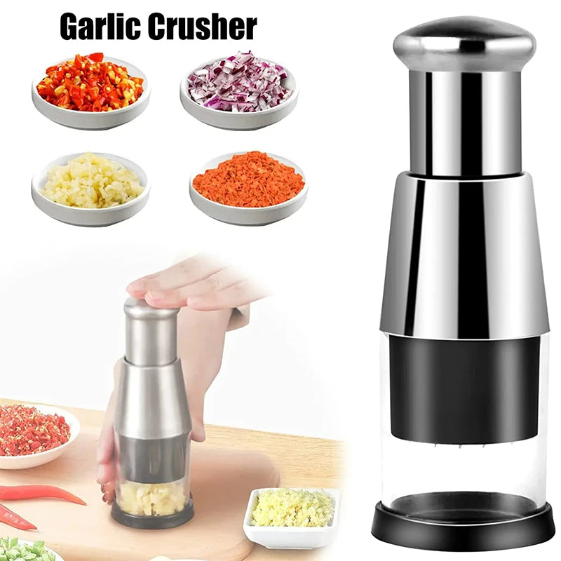 Garlic Crusher Onion Chopper Multipeler Vegetables Chopper Manual Garlic Press Machine Garlic Squeezer Kitchen 🇨🇳