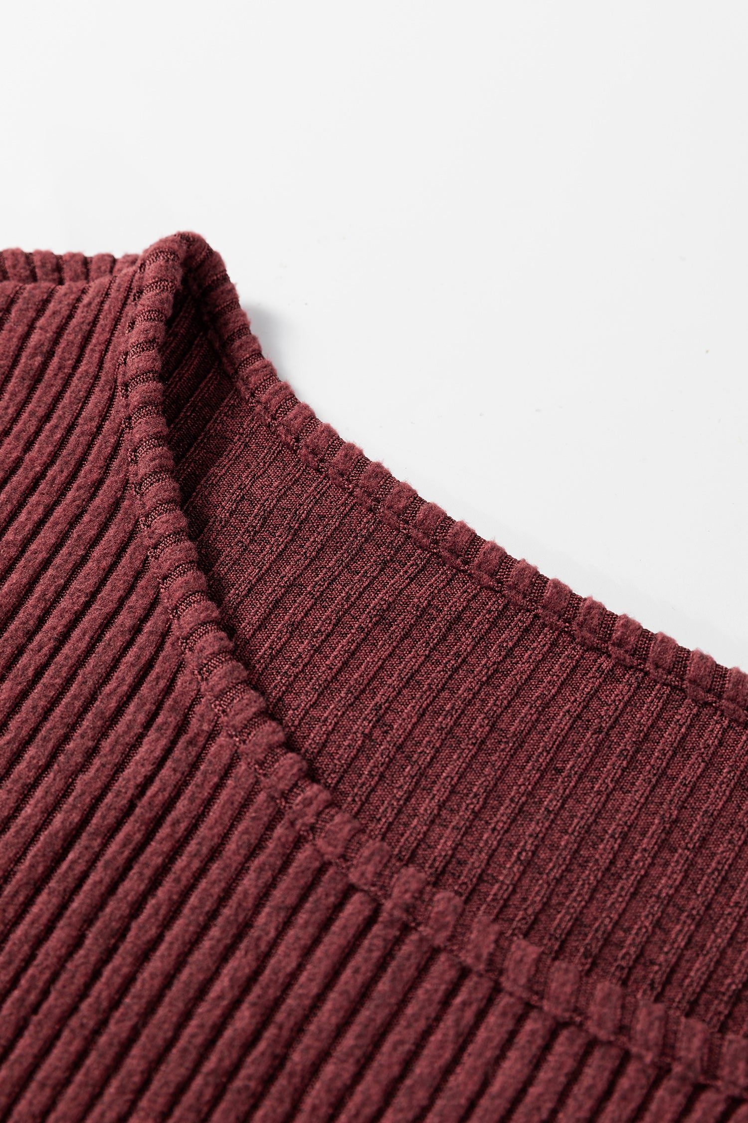 Wild Ginger Plus Size Ribbed Button Decor Long Sleeve Loose Top 🇺🇸