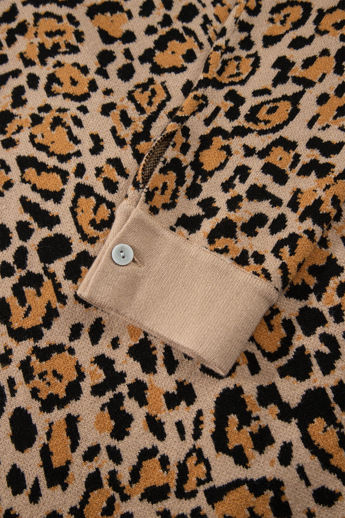 Brown Leopard Print Button-Up Cardigan Long Sleeve Cardigans 🇺🇸