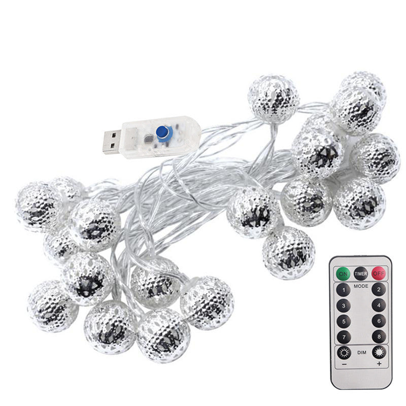 USB Eight Functions Remote Control Colorful Ball Christmas Lights 🇨🇳