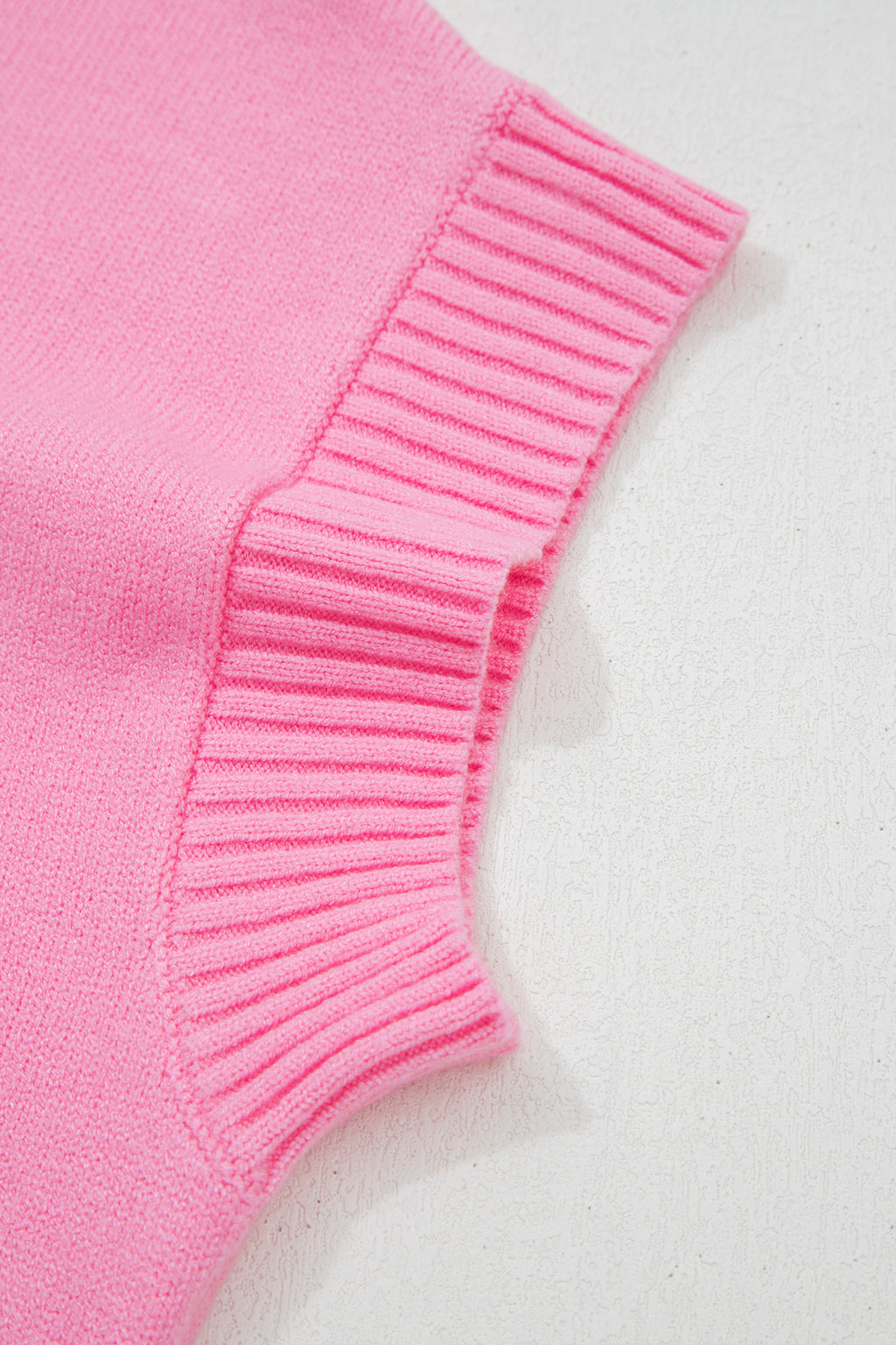 Pink Heart Graphic Cropped Short Sleeve Sweater 🇺🇸