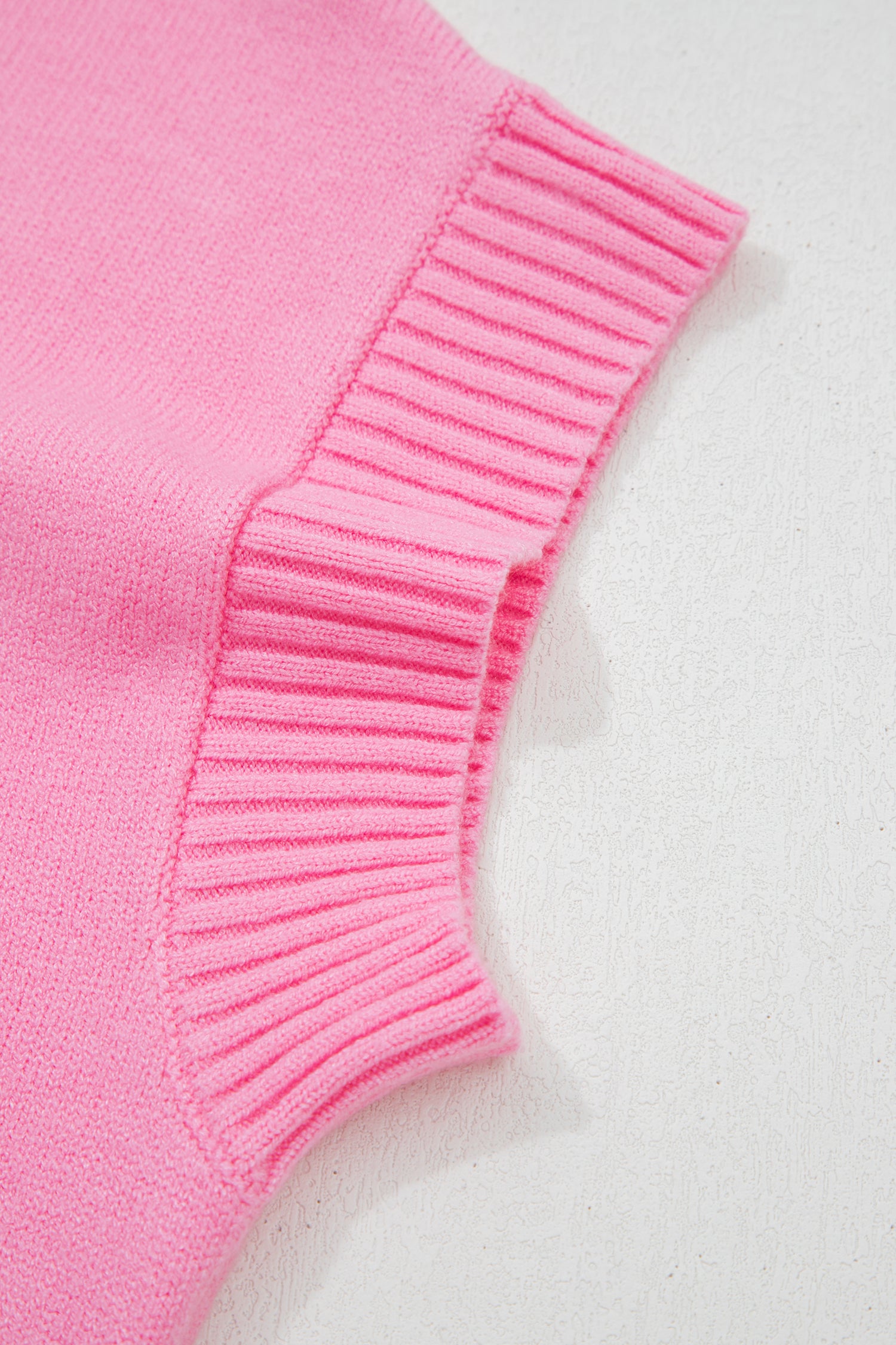 Pink Heart Graphic Cropped Short Sleeve Sweater 🇺🇸