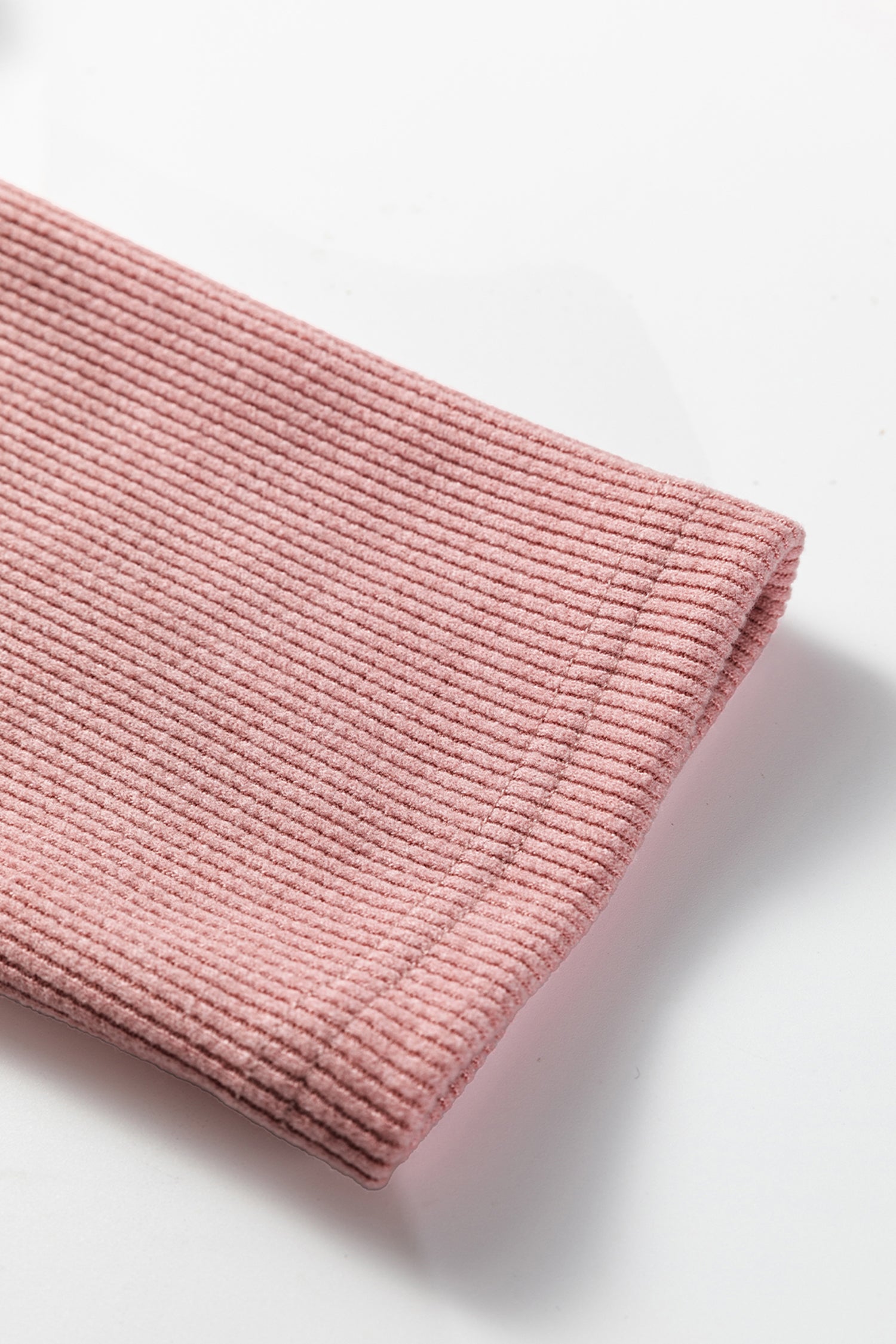 Rose Tan Lace Drawstring Pullover Hoodie and High Waist Pants Corduroy Suit 🇺🇸