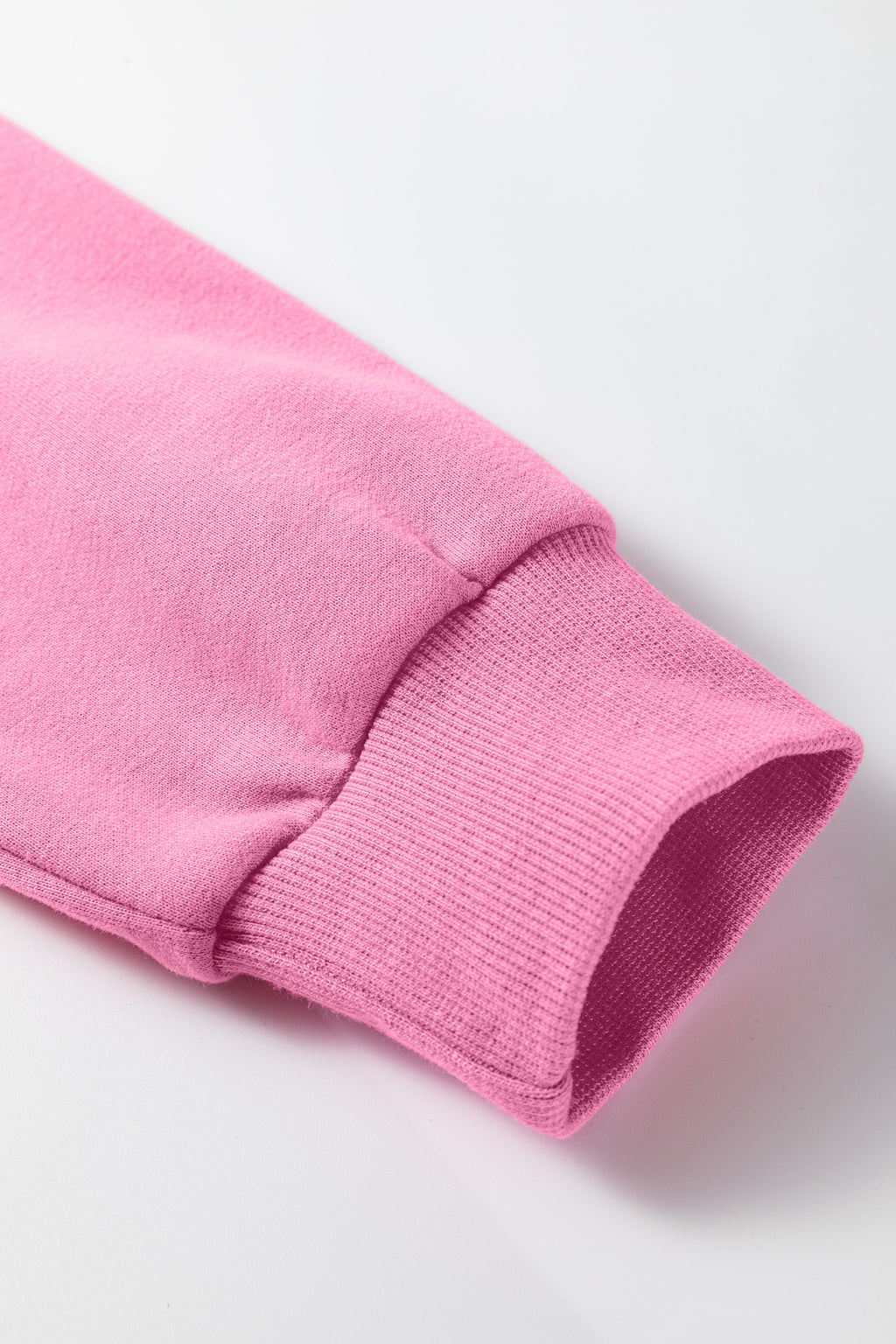 Bright Pink Oversize Blessed Embroidered Mock Neck Sweatshirt 🇺🇸