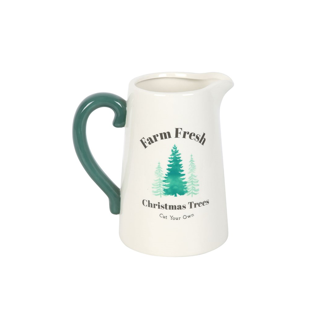 Farm Fresh Christmas Trees Ceramic Flower Jug 🇬🇧