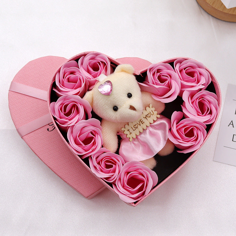 Soap Flower Heart-shaped Rose Gift Box 🇨🇳