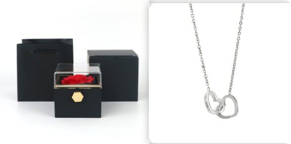 Rotating Soap Flower Rose Gift Box Creative Rotating Rose Jewelry Packaging Box 🇨🇳