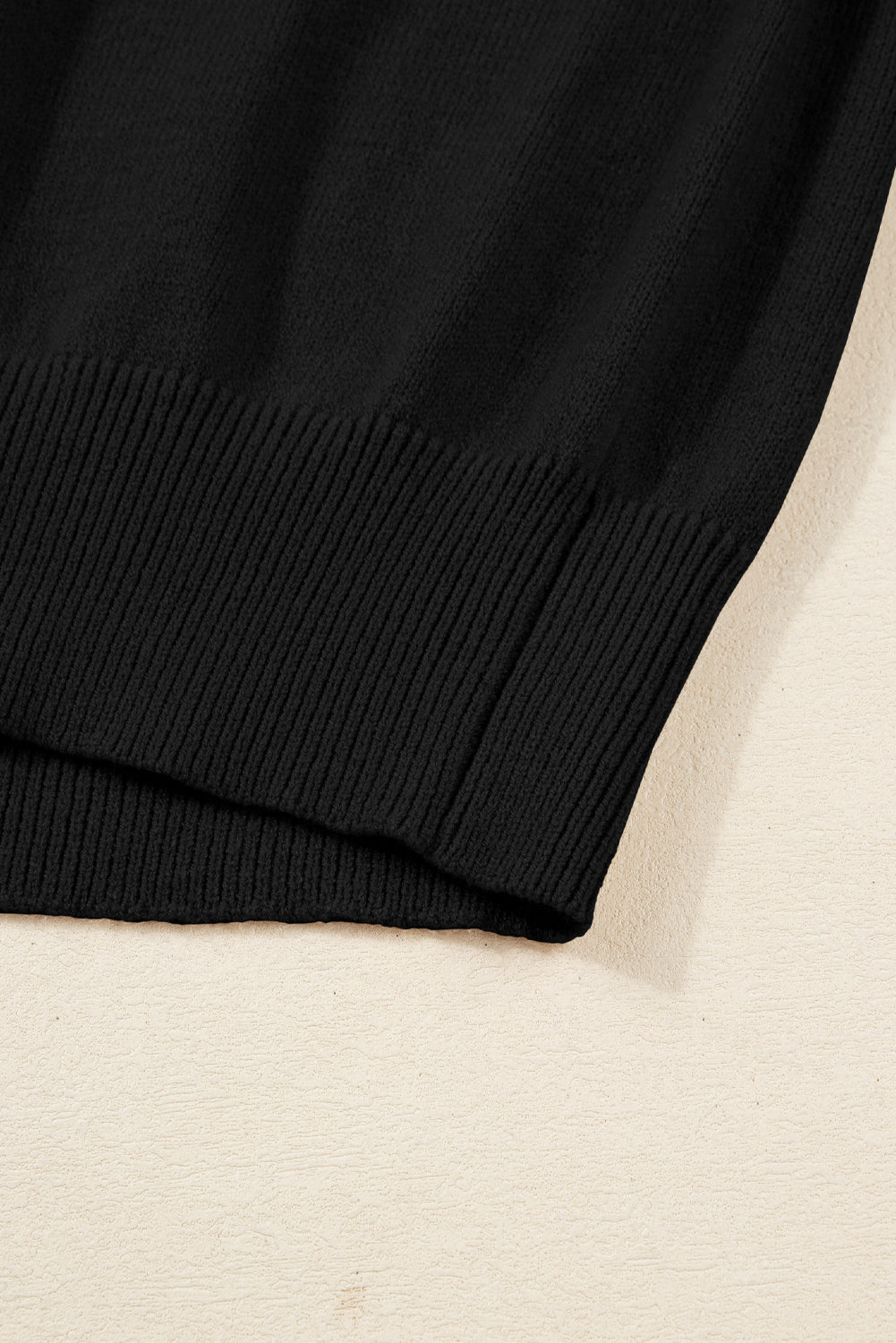 Black High Neck Puff Sleeve Sweater Pleated Mini Skirt 2pcs Knitted Outfit 🇺🇸