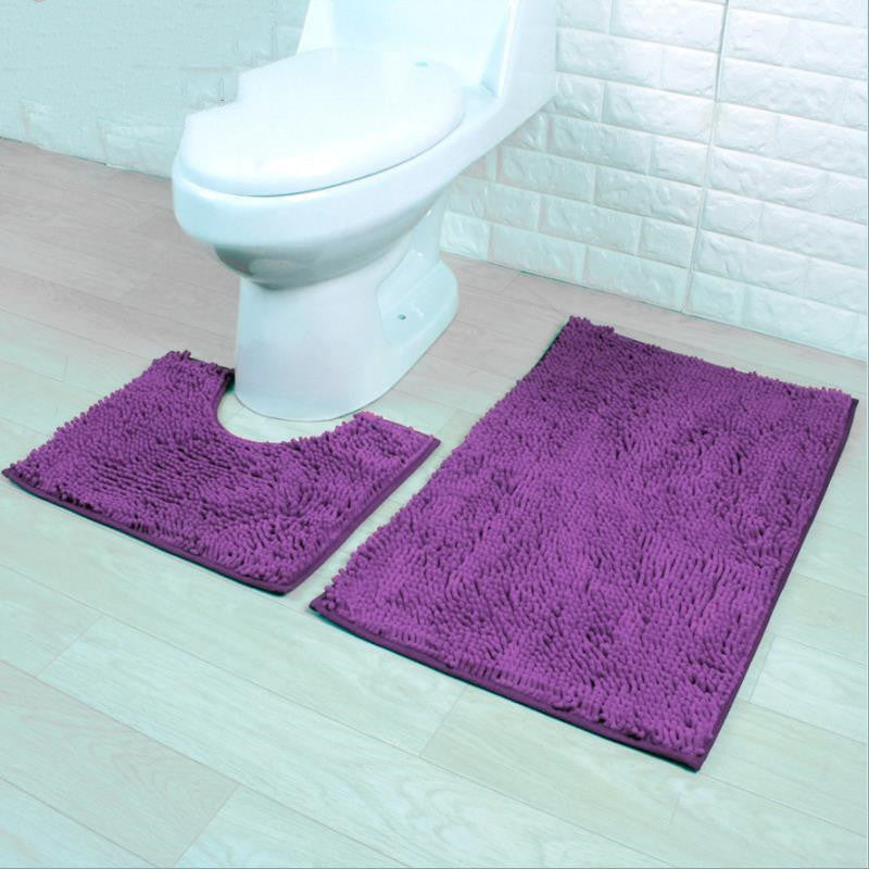 Encrypted Chenille Plush Carpet Bathroom Two-piece Floor Mat 🇨🇳