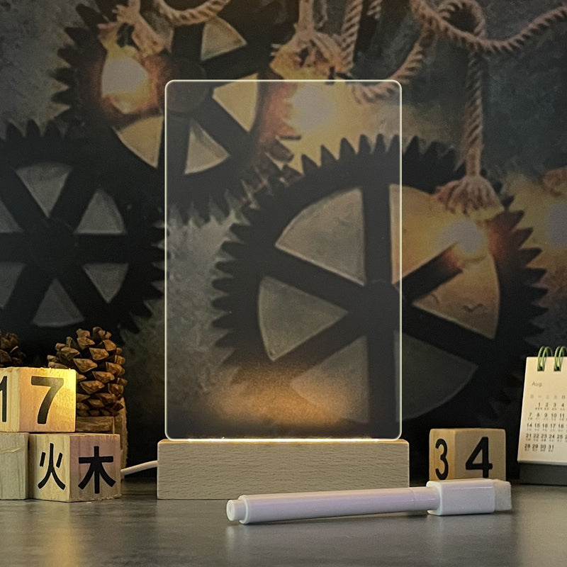 Creative Note Board Led Night Light USB Message Board Light With Pen Gift Decoration Night Lamp 🇨🇳